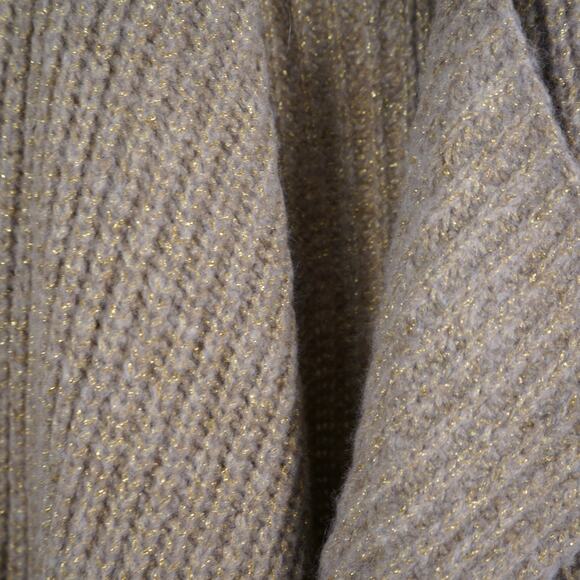 Zadig & Voltaire Deluxe Long Sleeve Open Front Cardigan Brown/Gold  Size Small - Picture 3 of 6